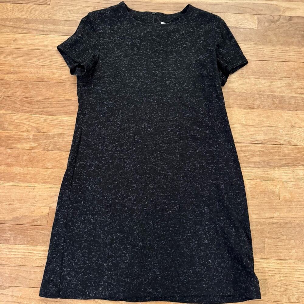 Jessica Howard Black short sleeve midi sweater dress size 16
 b50
